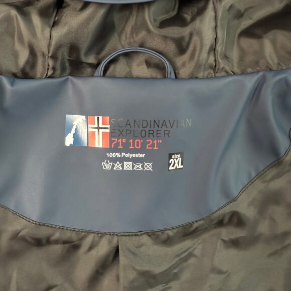 Women's Scandinavian Explorer Raincoat - Navy 2XL - Picture 4 of 13